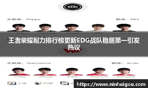 王者荣耀耐力排行榜更新EDG战队稳居第一引发热议