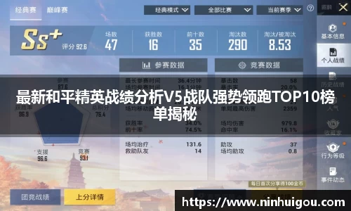最新和平精英战绩分析V5战队强势领跑TOP10榜单揭秘